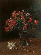 Wilhelm Trubner Flower Vase oil painting on canvas